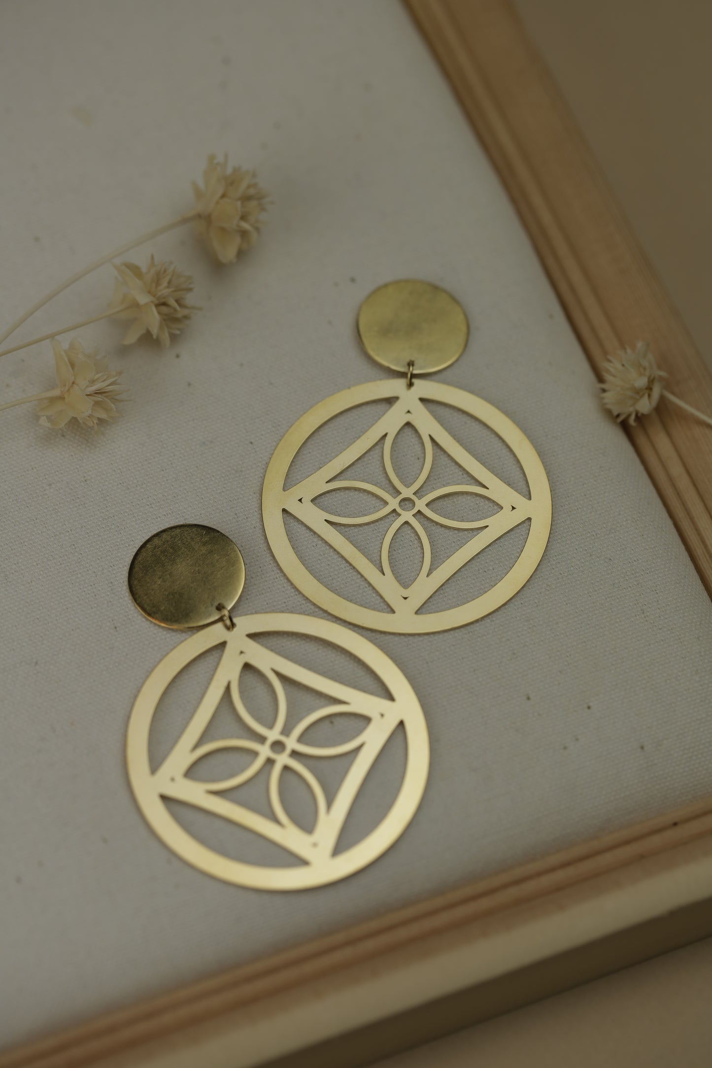 Boucles d'oreilles Charlotte -Puce