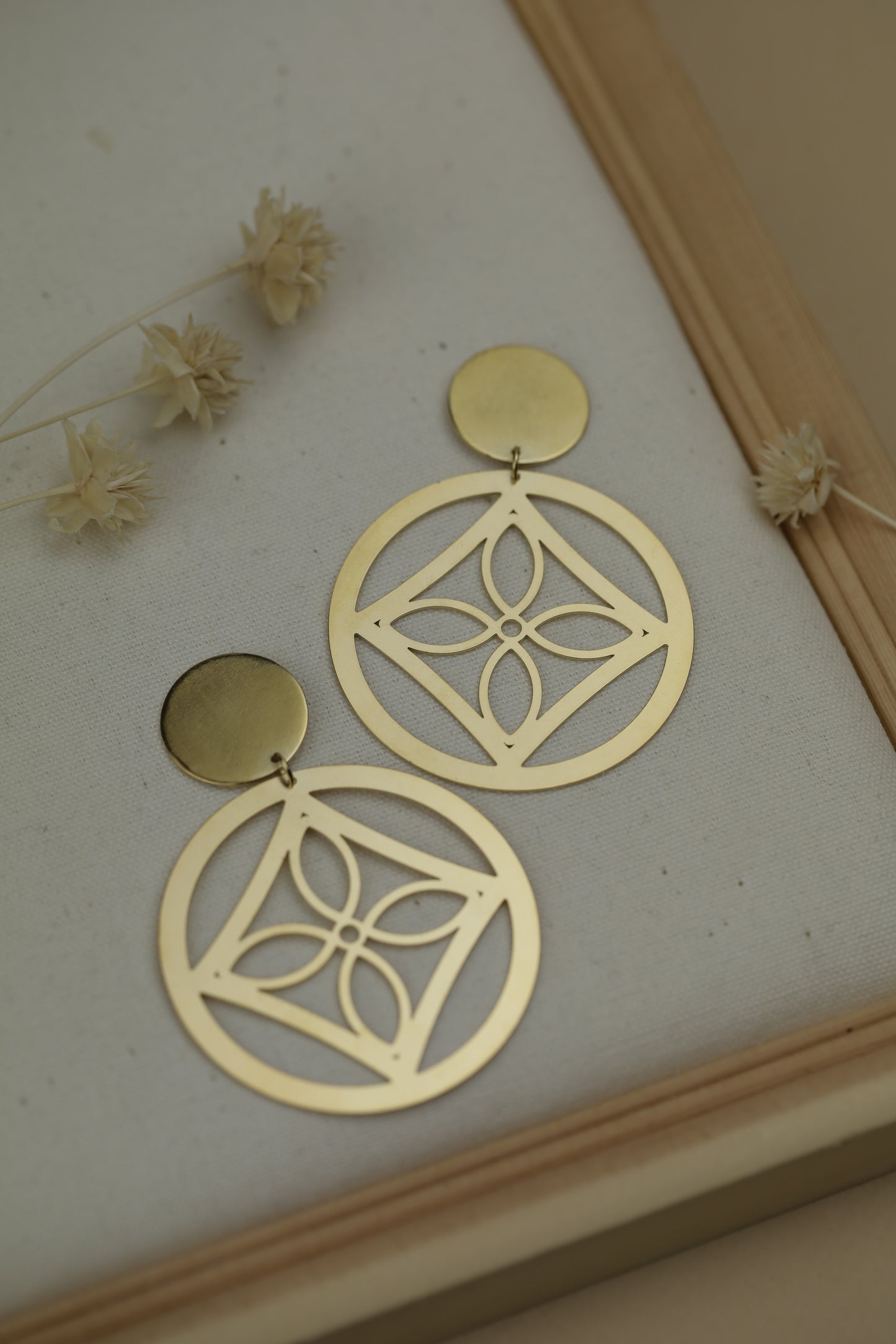 Boucles d'oreilles Charlotte -Puce