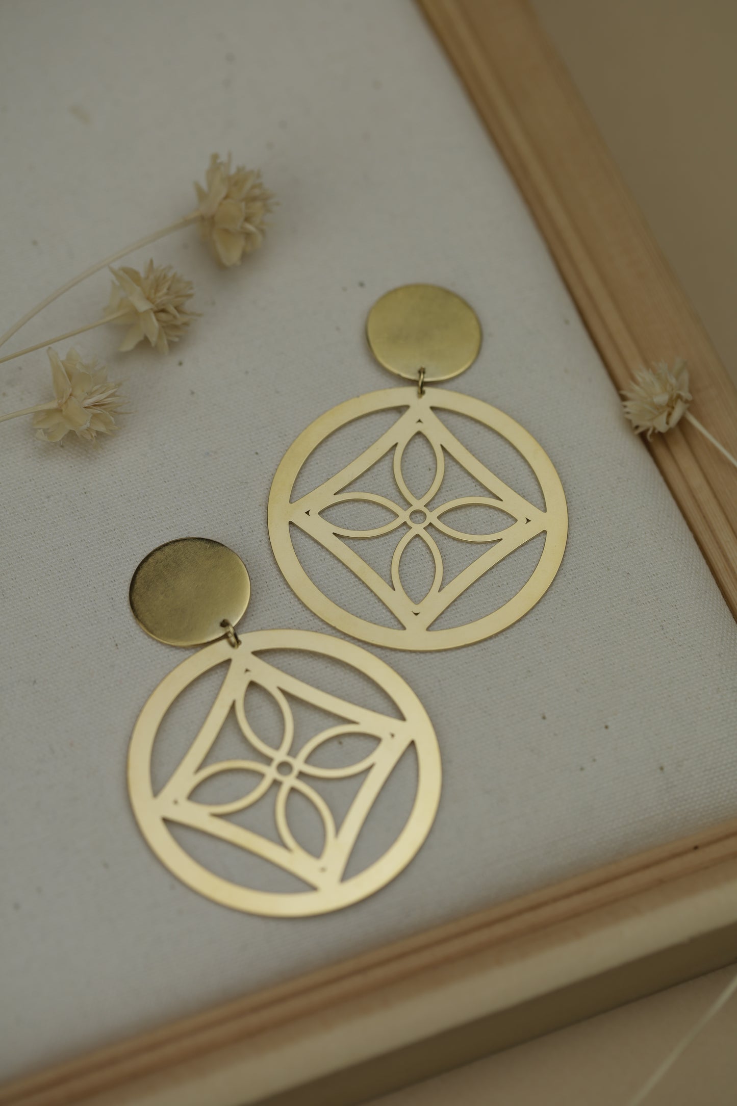 Boucles d'oreilles Charlotte -Puce